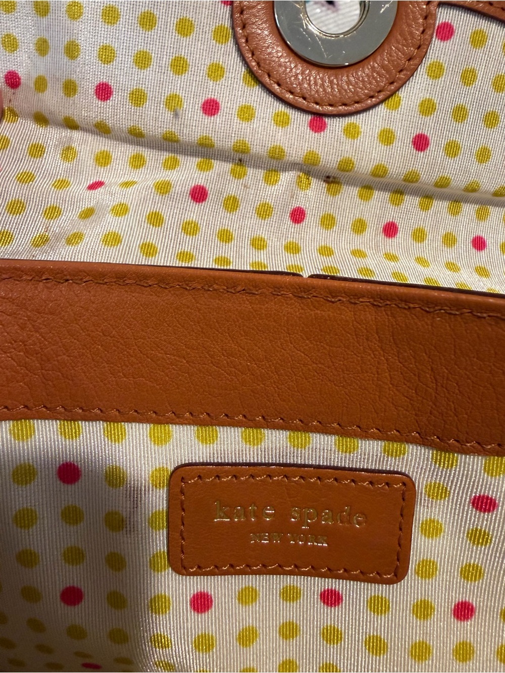 Kate Spade Brown Leather Wristlet Clutch - Picture 6 of 6